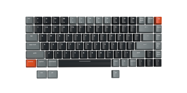 Vissles 84 keys ABS keycaps in black