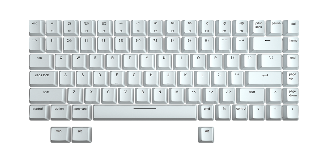 Vissles Windows | Mac layout PBT Keycaps (Cotton White)